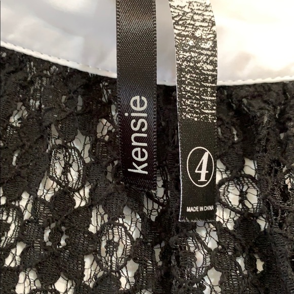 KENSIE Black Lace Over White Short Skirt - Picture 5 of 6